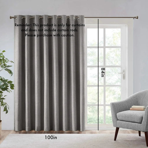 Printed Heathered Blackout Window Patio Panel Default -DTYStore