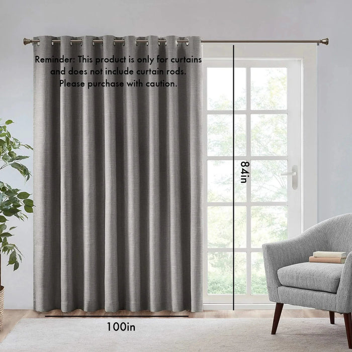 Printed Heathered Blackout Window Patio Panel Default -DTYStore