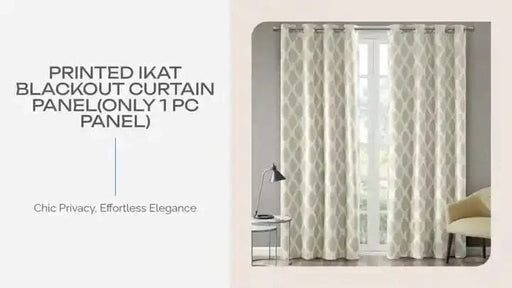 Printed Ikat Blackout Curtain Panel(Only 1 Pc Panel) Default -DTYStore