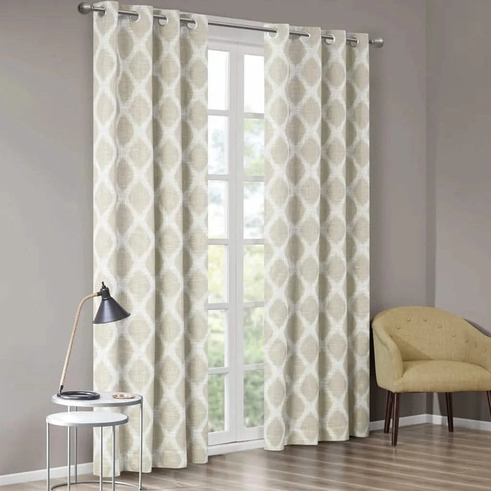 Printed Ikat Blackout Curtain Panel(Only 1 Pc Panel) Default -DTYStore