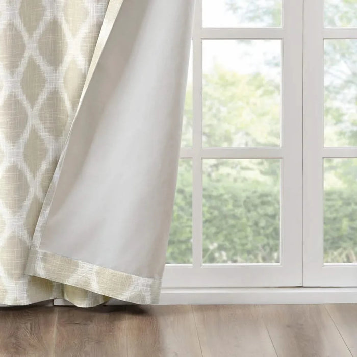 Printed Ikat Blackout Curtain Panel(Only 1 Pc Panel) Default -DTYStore