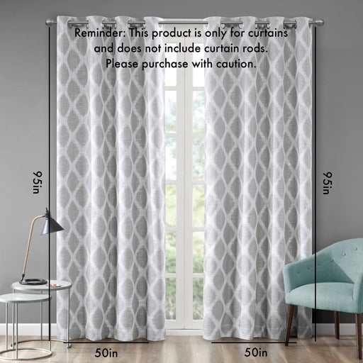 Printed Ikat Blackout Curtain Panel(Only 1 Pc Panel) Default -DTYStore