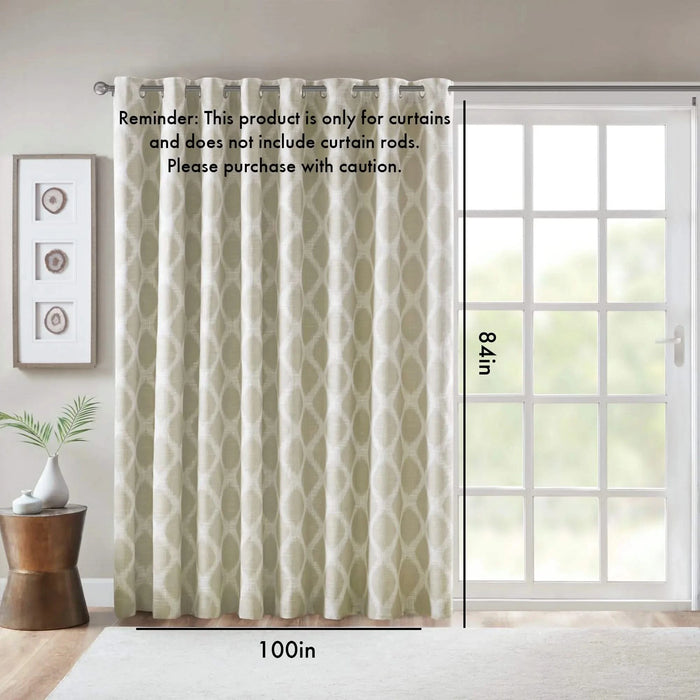 Printed Ikat Blackout Patio Curtain(Only 1 Pc Panel) Default -DTYStore