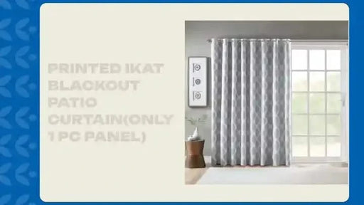 Printed Ikat Blackout Patio Curtain(Only 1 Pc Panel) -DTYStore