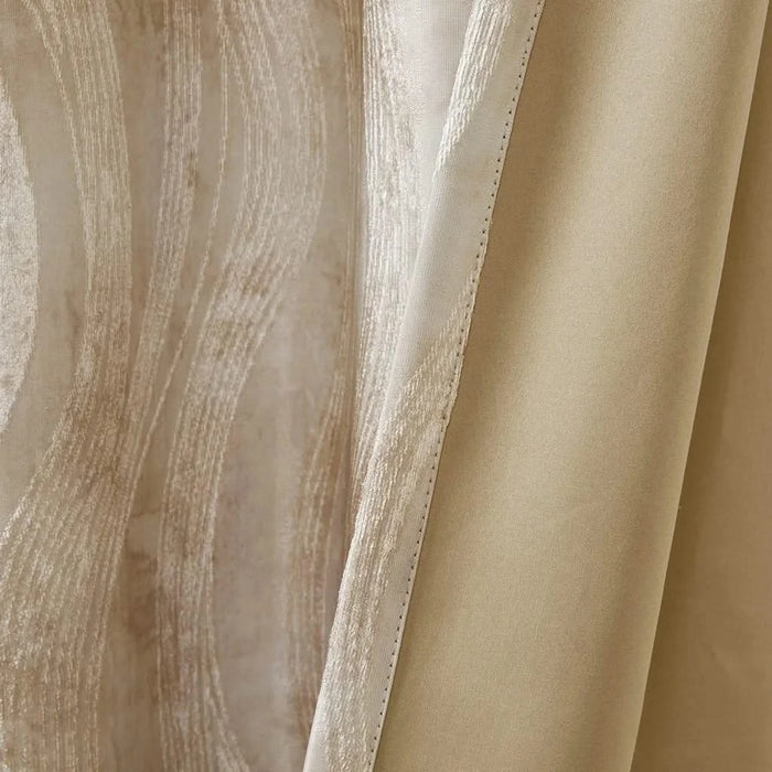 Printed Jacquard Grommet Top Total Blackout Curtain Panel(Only 1 Pc Panel) Default -DTYStore