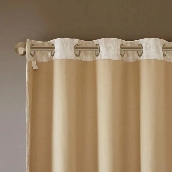 Printed Jacquard Grommet Top Total Blackout Curtain Panel(Only 1 Pc Panel) - DTY Store
