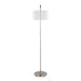 Puck 63' Contemporary Metal Floor Lamp in Brushed Nickel with White Linen Shade from Grandview Gallery by LumiSource Default -DTYStore