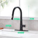 Pull Out Kitchen Faucet Black Kitchen Faucet Single Handle Kitchen faucet- DTY Store