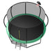 Pumpkin Style 12FT Recreational Kids Trampoline with Safety Enclosure Net & Ladder, Green Steel Frame, 144.09 Inches Default -DTYStore