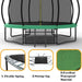 Pumpkin Style 12FT Recreational Kids Trampoline with Safety Enclosure Net & Ladder, Green Steel Frame, 144.09 Inches Default -DTYStore