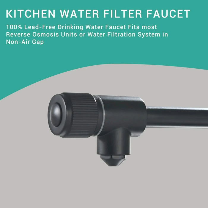 Purifier Kitchen Faucet Drinking Water Faucet, Pull Down Water Filter Kitchen Sink Faucets (Matte Black) Default -DTYStore