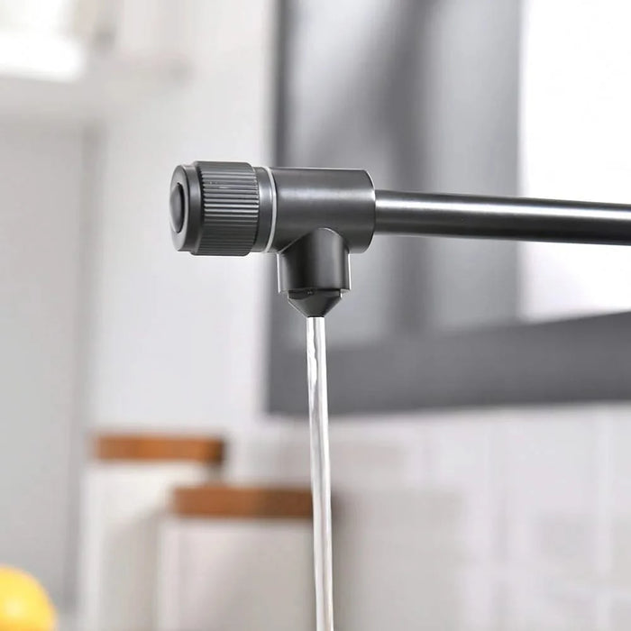 Purifier Kitchen Faucet Drinking Water Faucet With Roll Up Dish Drying Rack, Pull Down Water Filter Kitchen Sink Faucets (Matte Black) Default -DTYStore