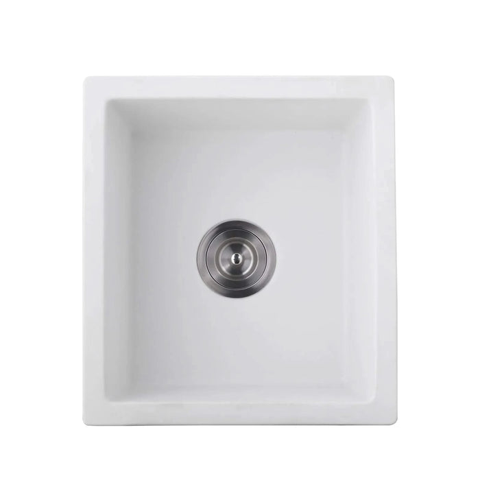 Quartz 18' L X 16' W Undermount Bar Sink With Grid And Strainer Default -DTYStore