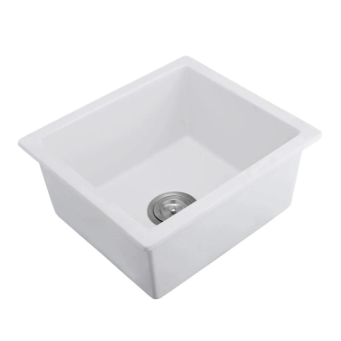 Quartz 18' L X 16' W Undermount Bar Sink With Grid And Strainer Default -DTYStore