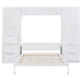Queen Size Murphy Bed Wall Bed with Closet ,Drawers and Shelves,White Default -DTYStore