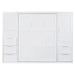 Queen Size Murphy Bed Wall Bed with Closet ,Drawers and Shelves,White Default -DTYStore