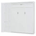 Queen Size Murphy Bed Wall Bed with Shelves, Wardrobe and LED Lights,White Default -DTYStore