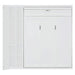Queen Size Murphy Bed Wall Bed with Shelves, Wardrobe and LED Lights,White Default -DTYStore