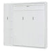 Queen Size Murphy Bed Wall Bed with Shelves, Wardrobe and LED Lights,White Default -DTYStore