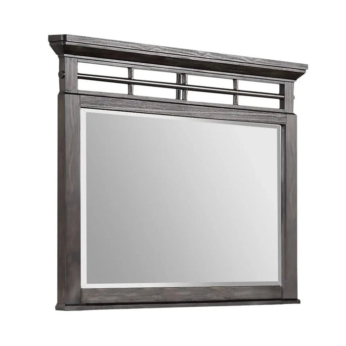 Queen Sleigh Bed with dresser mirror chest and nightstand Default -DTYStore