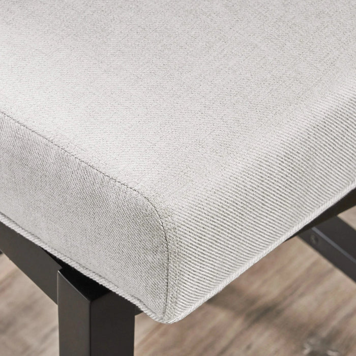 Quicksilvered Upholstered Swivel Counter Stool with Wood Legs, Beige Default -DTYStore