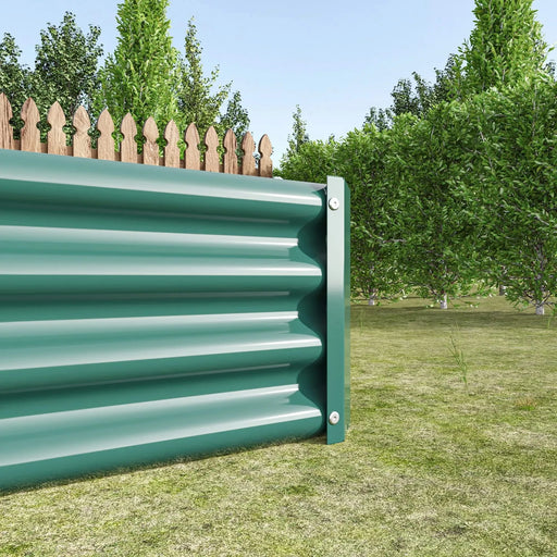 Raised Garden Bed Kit - Metal Raised Bed Garden 7.6x3.7x0.98ft for Flower Planters, Vegetables Herb Green Default -DTYStore