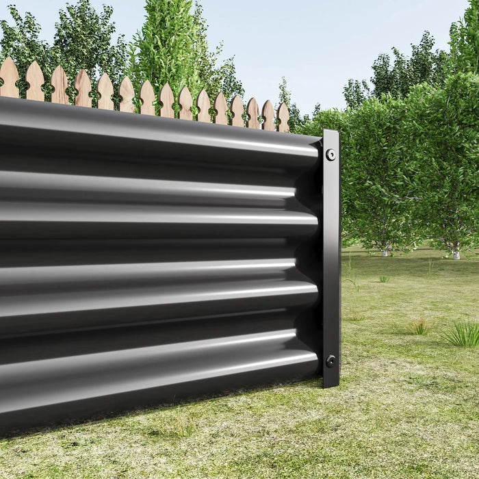 Raised Garden Bed Outdoor, 6×3×1ft , Metal Raised Rectangle Planter Beds for Plants, Vegetables, and Flowers - Black Default -DTYStore