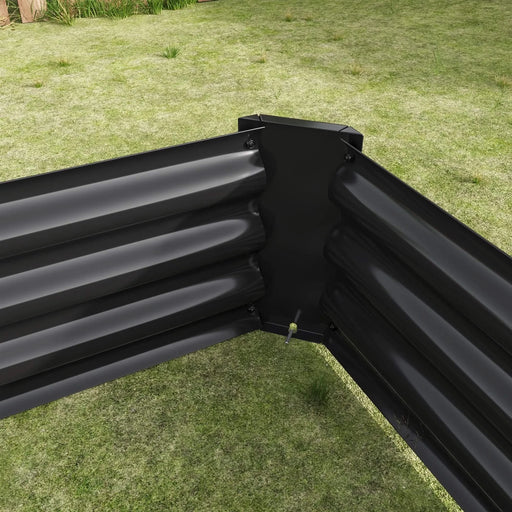 Raised Garden Bed Outdoor, 6×3×1ft , Metal Raised Rectangle Planter Beds for Plants, Vegetables, and Flowers - Black Default -DTYStore