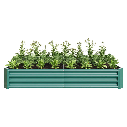 Raised Garden Bed Outdoor, 6×3×1ft , Metal Raised Rectangle Planter Beds for Plants, Vegetables, and Flowers - Green Default -DTYStore