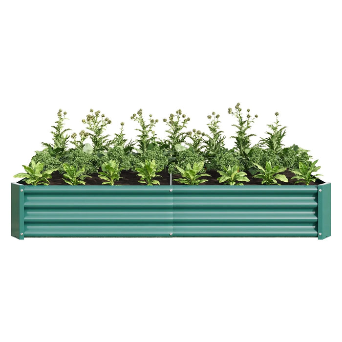 Raised Garden Bed Outdoor, 6×3×1ft , Metal Raised Rectangle Planter Beds for Plants, Vegetables, and Flowers - Green Default -DTYStore