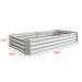 Raised Garden Bed Outdoor, 6×3×1ft , Metal Raised Rectangle Planter Beds for Plants, Vegetables, and Flowers - Silver Default -DTYStore