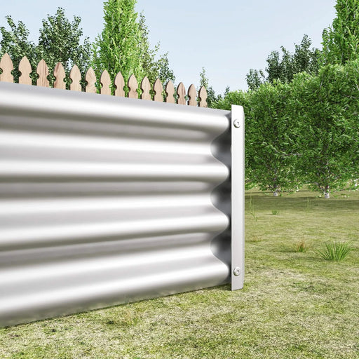 Raised Garden Bed Outdoor, 6×3×1ft , Metal Raised Rectangle Planter Beds for Plants, Vegetables, and Flowers - Silver Default -DTYStore