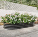 Raised Garden Bed Outdoor, Oval Large Metal Raised Planter Bed for for Plants, Vegetables, and Flowers - Black Default -DTYStore