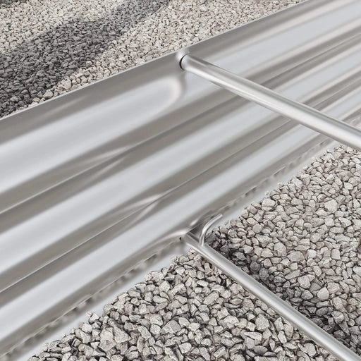 Raised Garden Bed Outdoor, Oval Large Metal Raised Planter Bed for for Plants, Vegetables, and Flowers - Silver Default -DTYStore