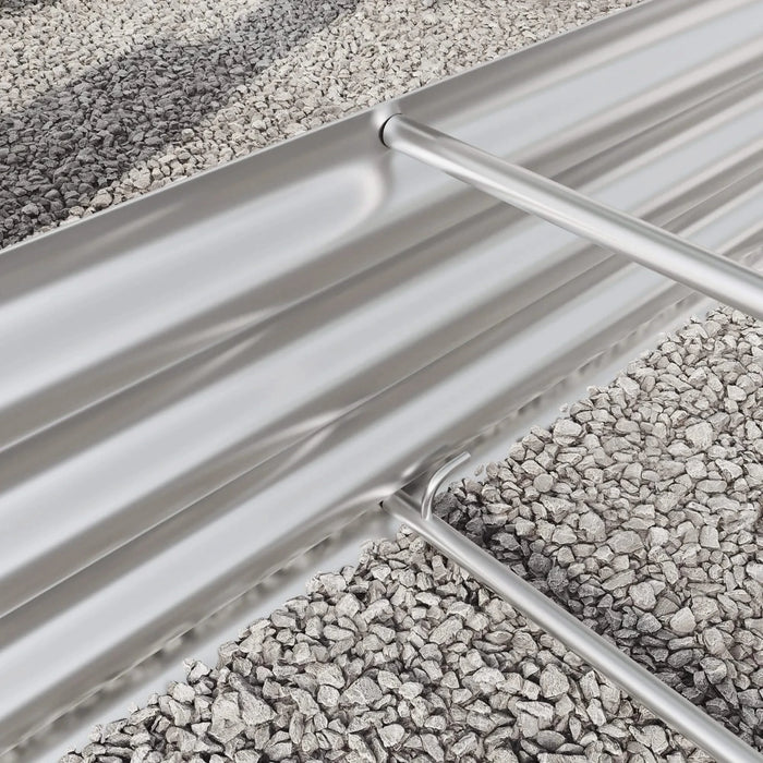 Raised Garden Bed Outdoor, Oval Large Metal Raised Planter Bed for for Plants, Vegetables, and Flowers - Silver Default -DTYStore