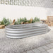 Raised Garden Bed Outdoor, Oval Large Metal Raised Planter Bed for for Plants, Vegetables, and Flowers - Silver Default -DTYStore