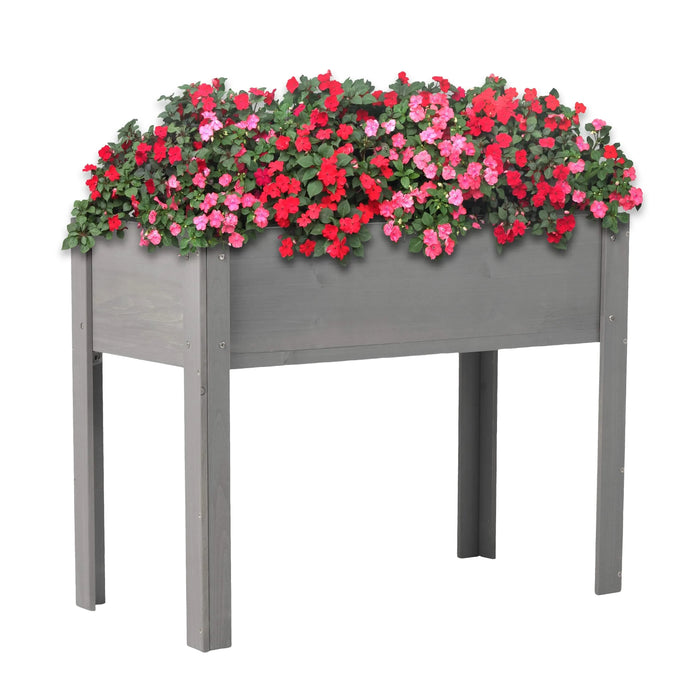 Raised Garden Bed with Legs, Elevated Wooden Planter Box for Outdoor Plants Flowers Fruits Vegetable Herb Growing Default -DTYStore