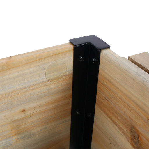 Raised Garden Bed with Metal Legs and Folding Storage Shelf for Outdoor Patio, Deck, Balcony Default -DTYStore