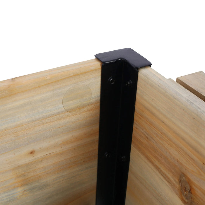 Raised Garden Bed with Metal Legs and Folding Storage Shelf for Outdoor Patio, Deck, Balcony Default -DTYStore