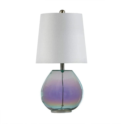Ranier Iridescent Glass Table Lamp Default -DTYStore