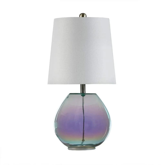 Ranier Iridescent Glass Table Lamp Default -DTYStore