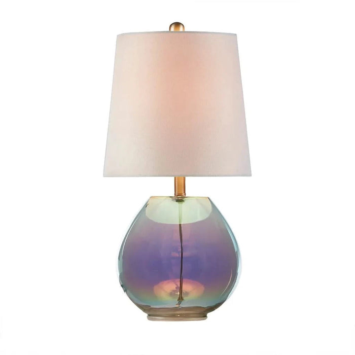 Ranier Iridescent Glass Table Lamp Default -DTYStore