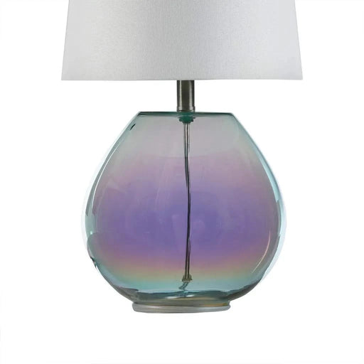 Ranier Iridescent Glass Table Lamp Default -DTYStore