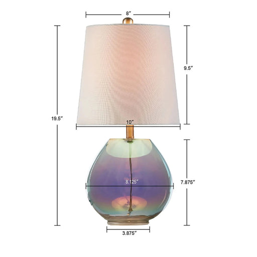 Ranier Iridescent Glass Table Lamp Default -DTYStore