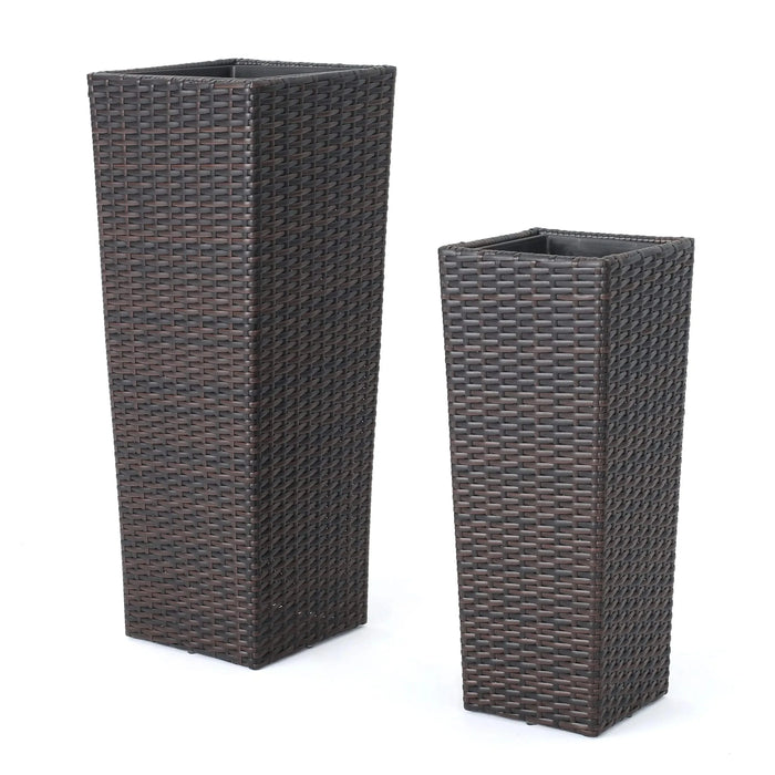 Rattan FLOWER POT - BROWN Default -DTYStore