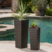 Rattan FLOWER POT - BROWN Default -DTYStore