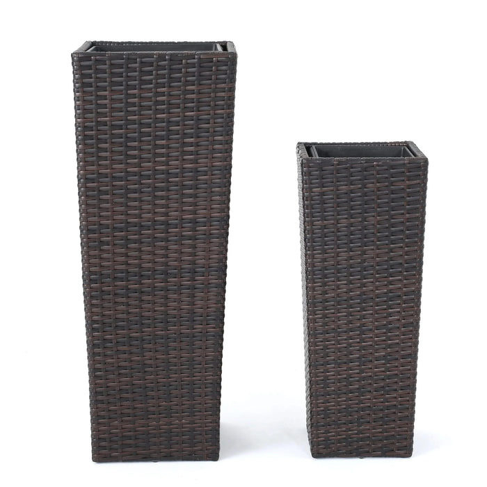 Rattan FLOWER POT - BROWN Default -DTYStore