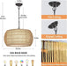 Rattan Farmhouse Chandelier Light Fixtures Default -DTYStore