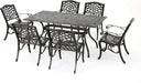 Ravenna 6 - Person Metal Patio Dining Set with Rectangular Table Default -DTYStore