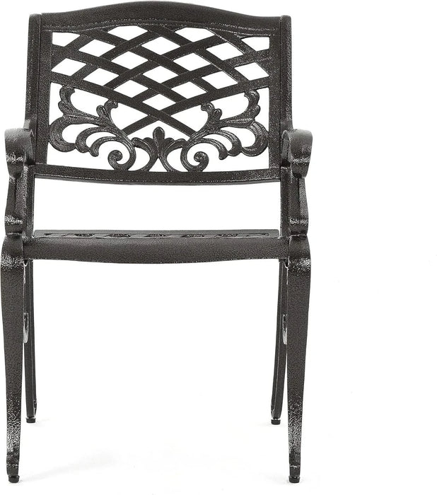 Ravenna 6 - Person Metal Patio Dining Set with Rectangular Table Default -DTYStore